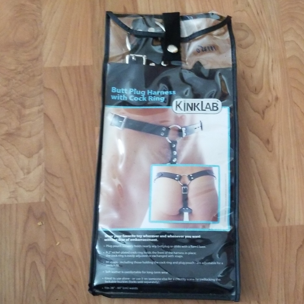 Butt plug harness with cock ring